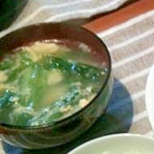 レタス外葉の中華スープ
